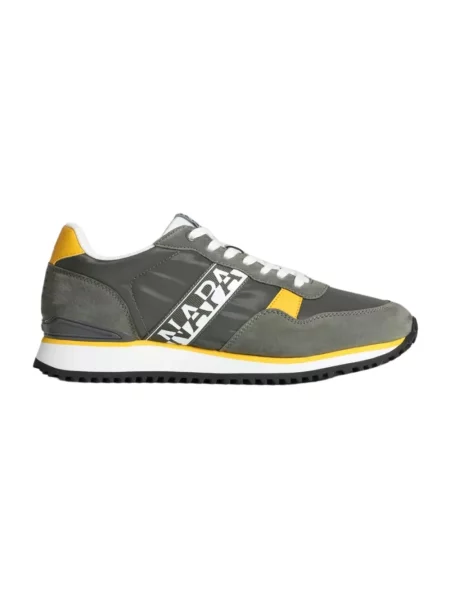 Sneakersy Napapijri skórzane zielone