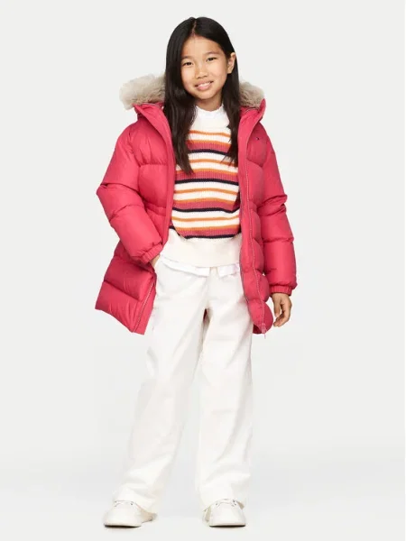 Tommy Hilfiger Пухено яке D розов