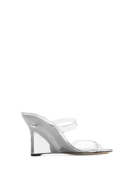 Sandale Stuart Weitzman cu pană cu bretele alb