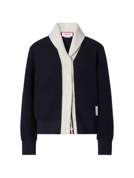 Geacă Thom Browne de lână albastru