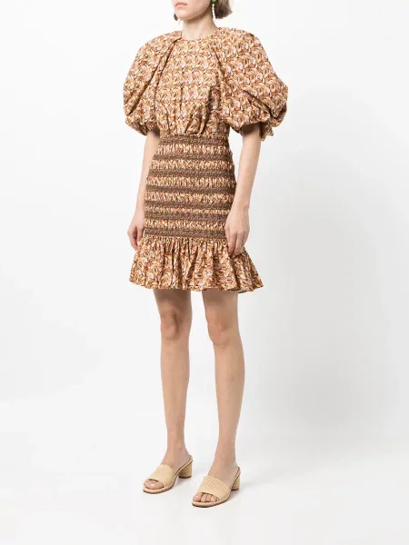 Rochie Acler cu imagine de costum maro
