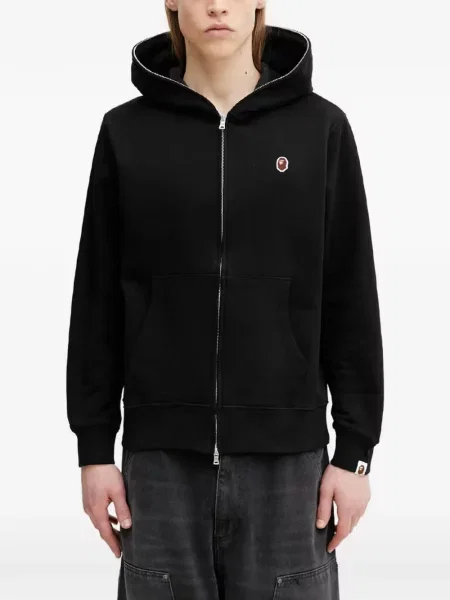 Hanorac cu glugă A Bathing Ape® cu autograf negru