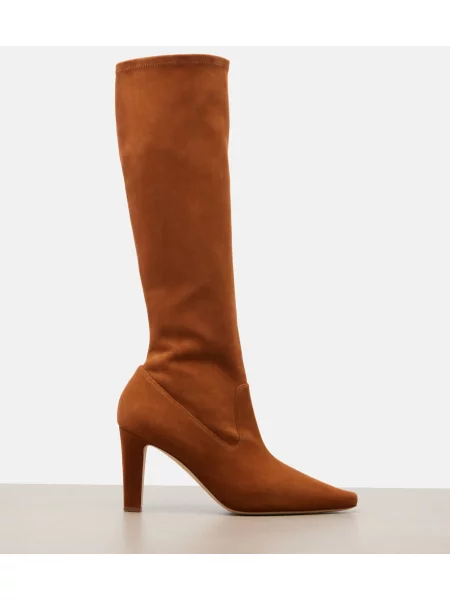Cizme Manolo Blahnik din piele de căprioară maro