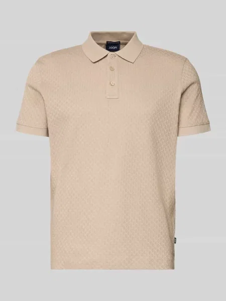 Koszulka polo z krótką listwą guzikową model ‘Roni’ Joop! Collection beżowe