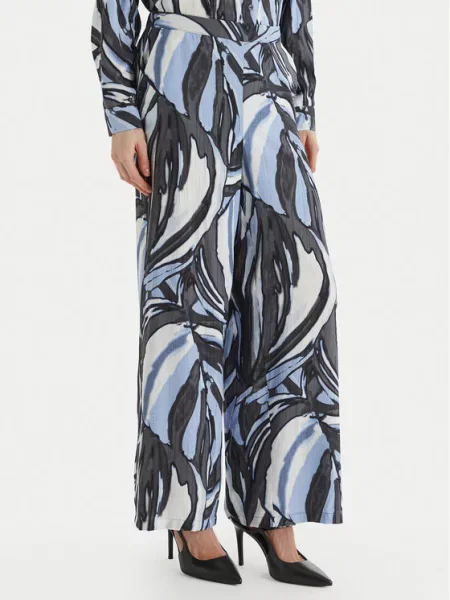 Vero Moda Medžiaginės kelnės Vera Wide Leg mėlyna