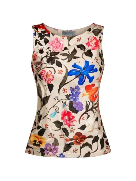 Bluză Gloria Coelho cu model floral cu imagine