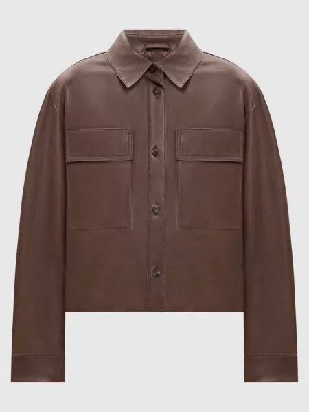 Кожаная куртка Max Mara Weekend коричневая