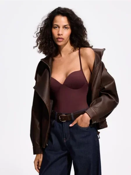 Reserved Body modelator violet-închis violet
