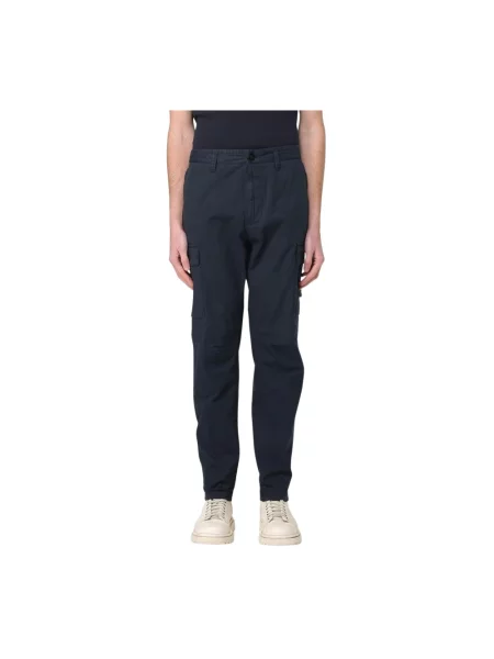Spodnie Stone Island z twillu z kamieniami niebieskie