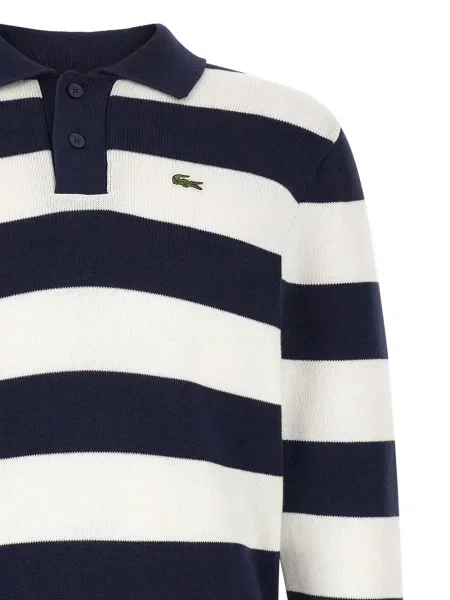 Gulerat lung tricou polo Lacoste albastru