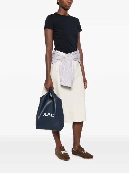 Geantă shopper A.p.c. cu imagine albastru