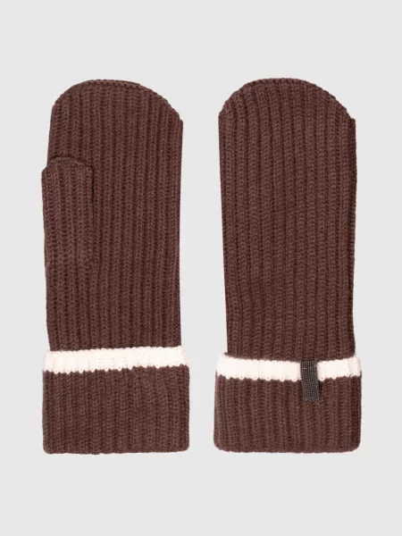 Перчатки Brunello Cucinelli коричневые