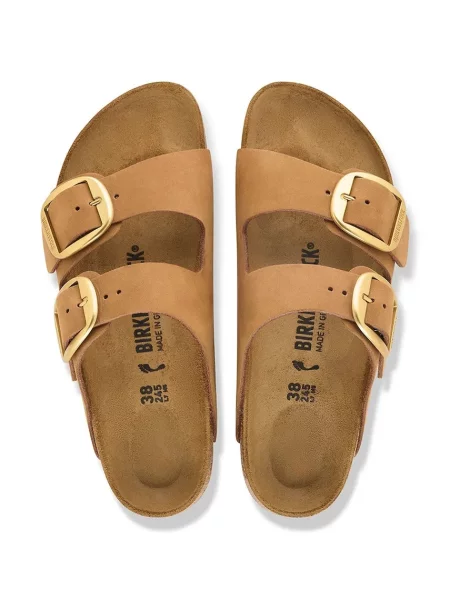 Кожаные шлепанцы Birkenstock с пряжкой
