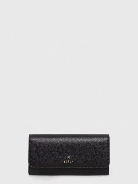Usnjena denarnica Furla črna