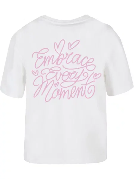 Miss Tee Tričko Embrace Every Moment ružová biela