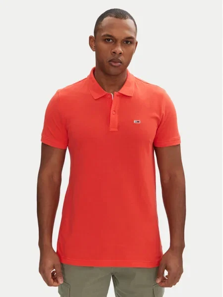 Tommy Jeans Tricou polo roșu
