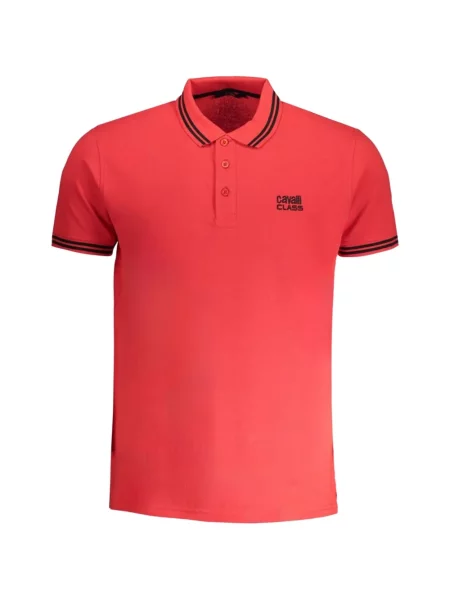 Tricou polo Cavalli Class cu broderie roșu