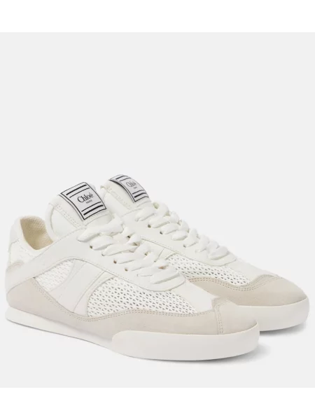 Sneakerși Chloé din piele alb