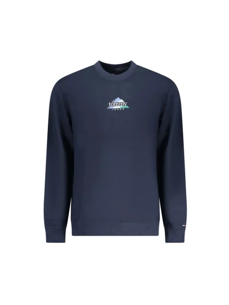 Bluza nierozpinana Tommy Hilfiger z okrągłym dekoltem niebieska