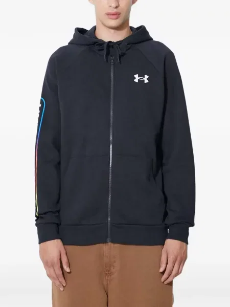 Hanorac cu glugă Under Armour cu autograf negru