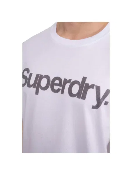 Tricou Superdry cu autograf alb