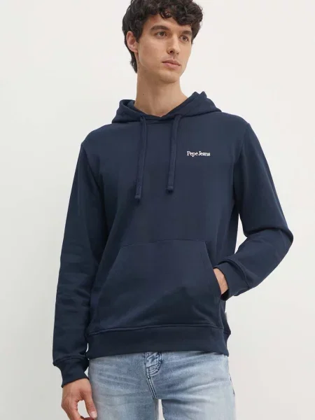 Mikina Pepe Jeans SEDRIC P tmavomodrá s kapucí s potiskem