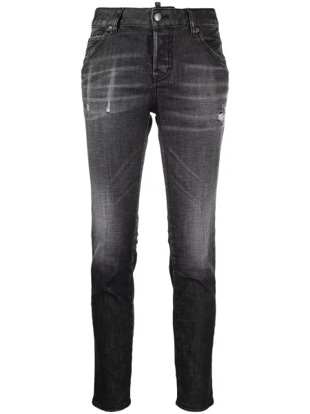 Blugi Dsquared2 zdrențuiți negru