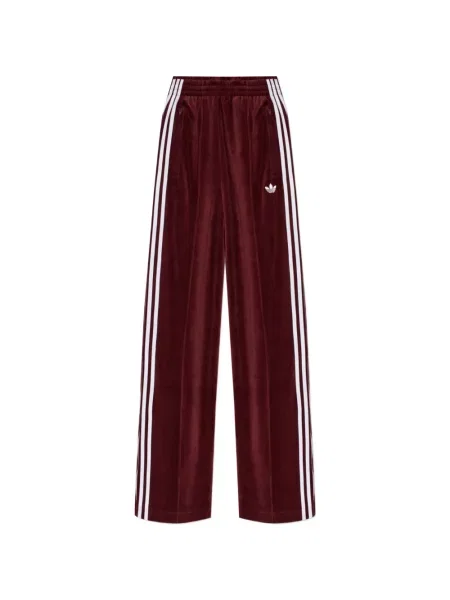 Tricou Adidas cu dungi cu volane din velur negru
