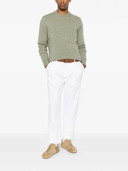Pantaloni Eleventy alb