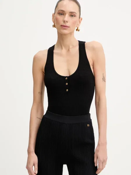 Tricou Elisabetta Franchi de mătase negru