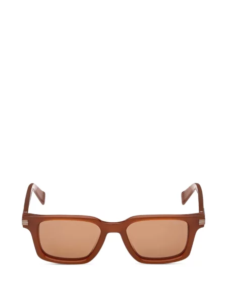 Ochelari de soare dreptunghiulari Zegna maro