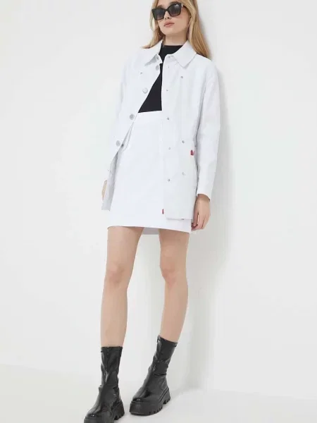 Юбка мини Love Moschino клеш белая