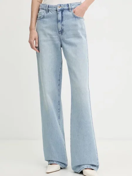 Patrizia Pepe jeansy straight niebieskie