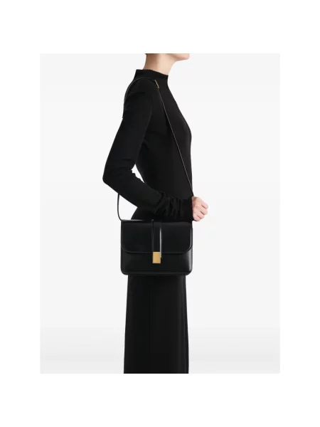 Torebka crossbody Khaite skórzana czarna