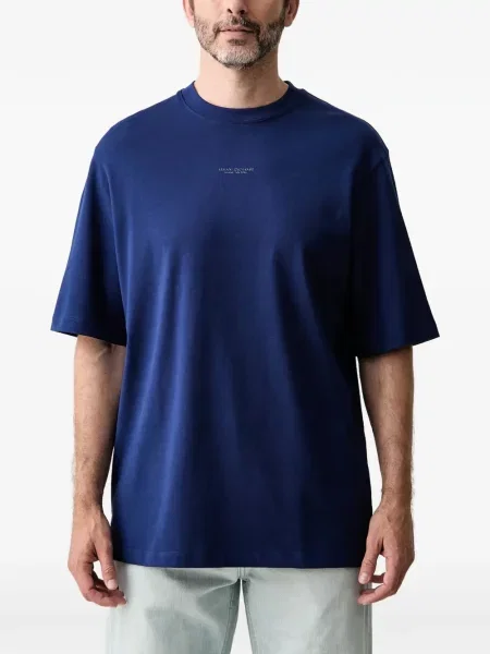 Scurt cămașă Armani Exchange cu imagine albastru