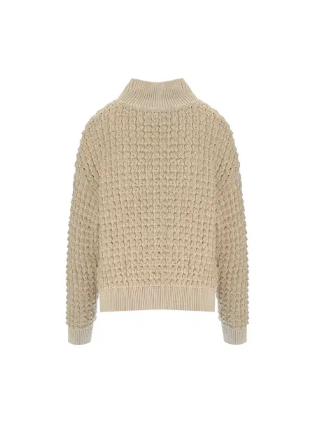 Bukiecik sweter Elisabetta Franchi z cekinami beżowy