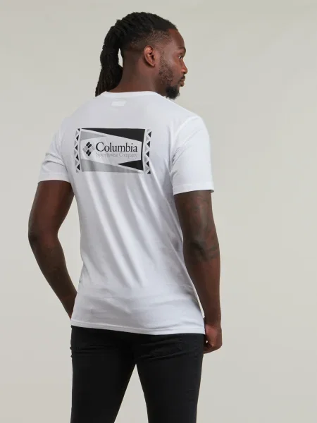 Tricou Columbia scurt alb