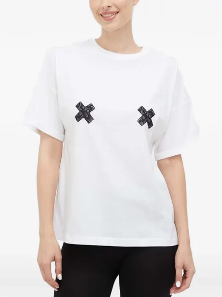 Scurt tricou Chantelle alb