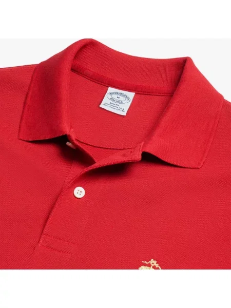 Koszulka polo Brooks Brothers ze stretchu czerwona