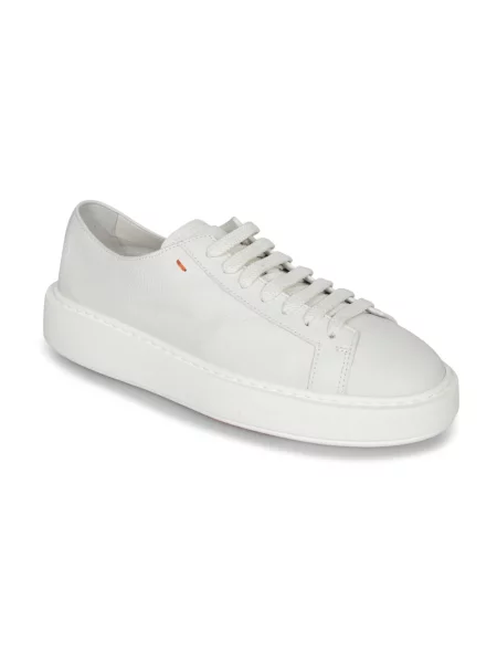 Sneakersy Santoni skórzane białe