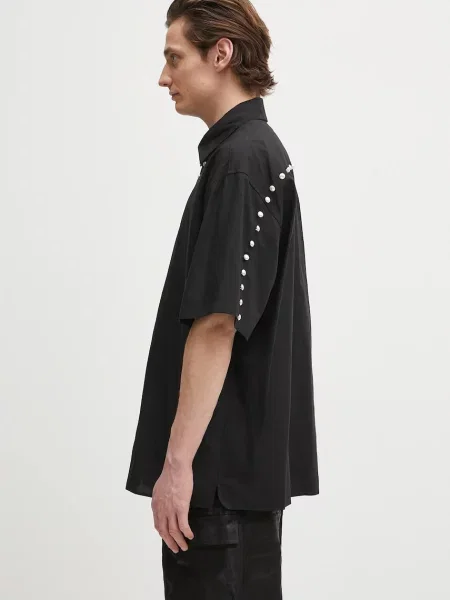 Классическая ошейниковый рубашка Ambush с жемчугом черная
