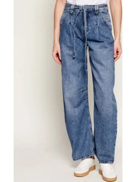 BOSS ORANGE Blugi C_PLEATED BARREL | Mom Fit albastru