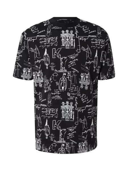 Karl Lagerfeld Tricou negru alb