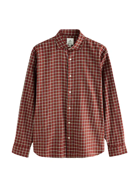 Next Košile světle hnědá / pastelově žlutá / tmavě oranžová bílá