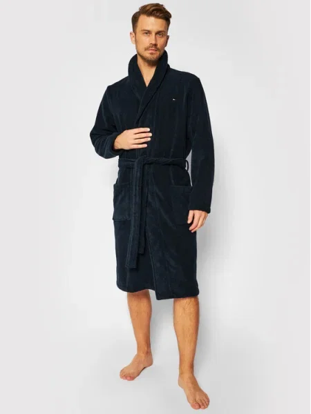 Tommy Hilfiger Halat Icon Bathrobe Bleumarin