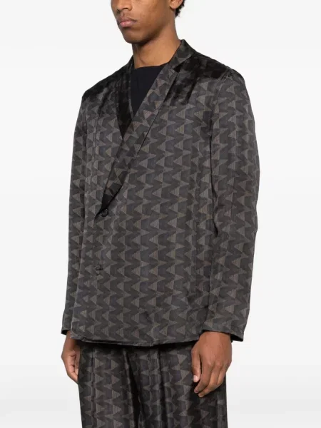 Sacou Giorgio Armani cu imprimeu geometric negru