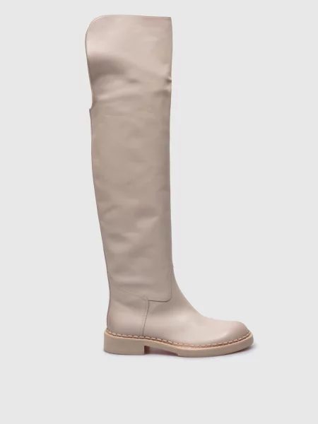 Iкіряні ботфорти Santoni білі