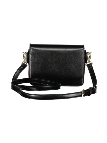 Lniana torebka crossbody Valentino By Mario Valentino czarna