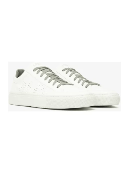 Sneakersy P448 skórzane białe