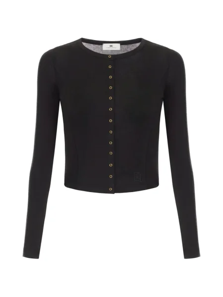 Cardigan Elisabetta Franchi cu broderie negru